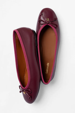 Pavlova Ballet Flat Ruby Leather Ballet Larroudé