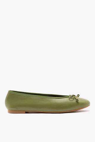 Pavlova Ballet Flat Seaweed Leather Ballet Larroudé