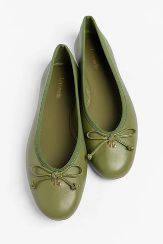 Pavlova Ballet Flat Seaweed Leather Ballet Larroudé