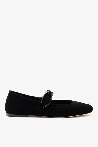 Verona Ballet Flat In Black Suede