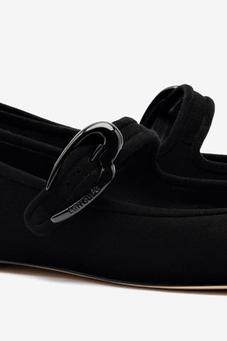 Verona Ballet Flat In Black Suede