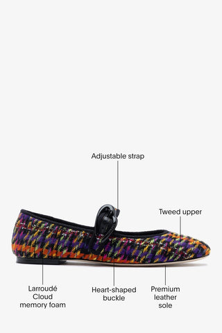 Verona Ballet Flat Multicolor Printed Tweed