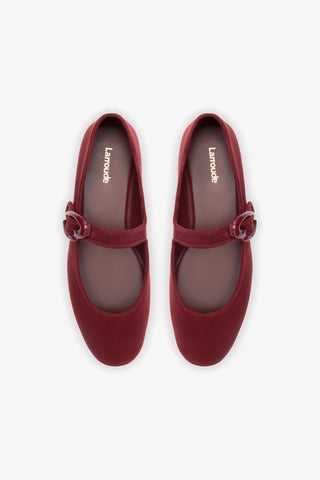 Verona Ballet Flat In Burgundy Suede