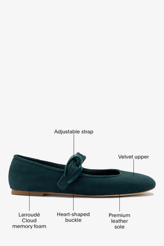 Verona Ballet Flat Deepsea Velvet