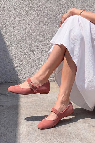 Verona Ballet Flat Dusty Rose Suede