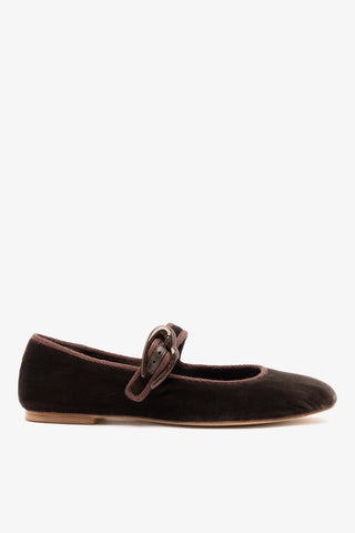 Verona Ballet Flat Espresso Velvet