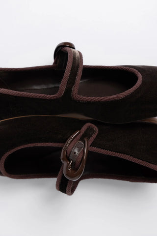 Verona Ballet Flat Espresso Velvet