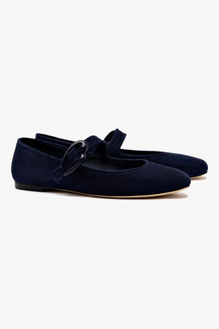 Verona Ballet Flat In Navy Suede