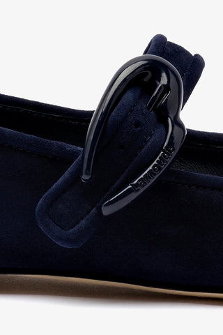 Verona Ballet Flat In Navy Suede