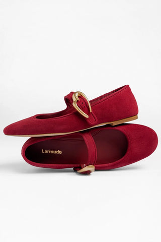 Verona Ballet Flat Lipstick Red Suede