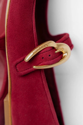 Verona Ballet Flat Lipstick Red Suede