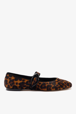 Verona Ballet Flat In Leopard Print Calf Hair