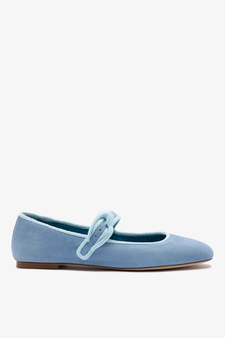 Verona Ballet Flat Niagara Blue Suede
