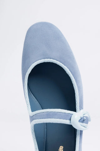 Verona Ballet Flat Niagara Blue Suede