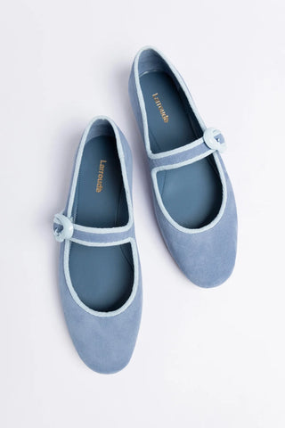 Verona Ballet Flat Niagara Blue Suede