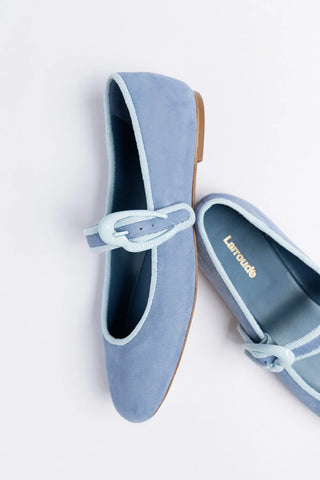 Verona Ballet Flat Niagara Blue Suede