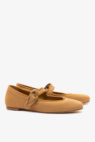 Verona Ballet Flat In Peanut Suede
