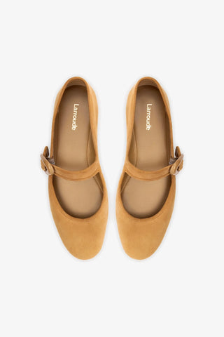 Verona Ballet Flat In Peanut Suede