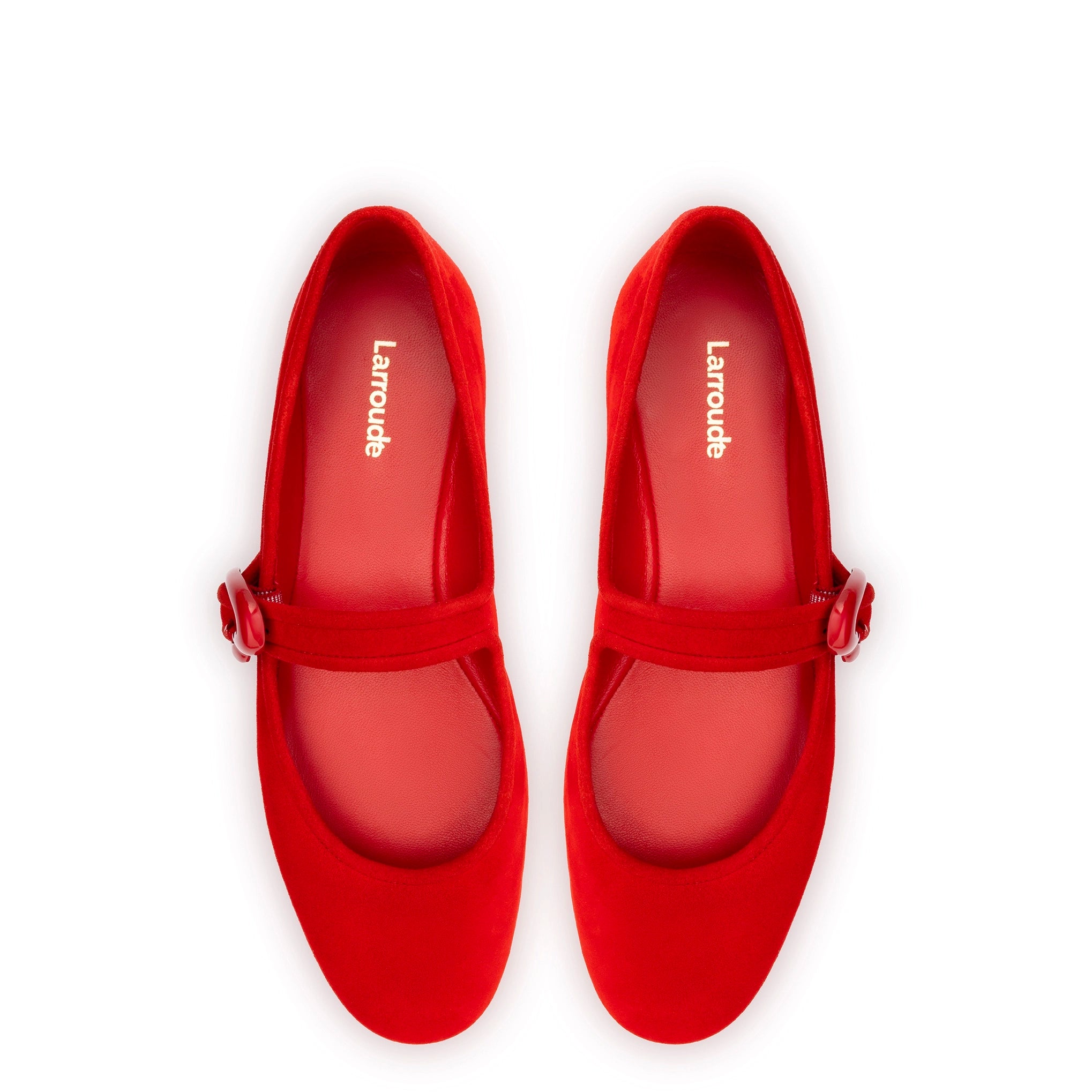 Verona Ballet Flat In Scarlet Suede