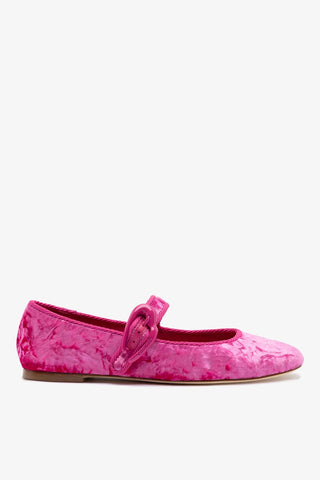 Verona Ballet Flat Pink Velvet