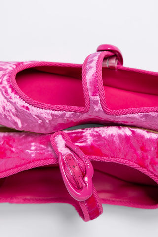 Verona Ballet Flat Pink Velvet
