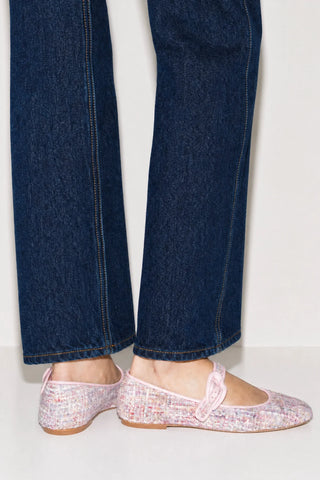 Verona Ballet Flat Tulip Printed Tweed