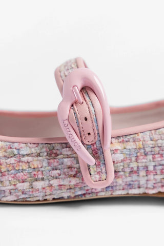 Verona Ballet Flat Tulip Printed Tweed