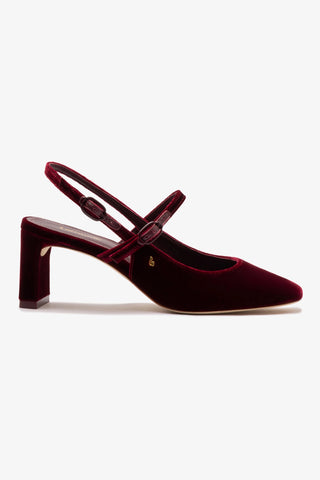 Georgina Pump In Wine Velvet