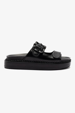 Maui Slide In Black Leather