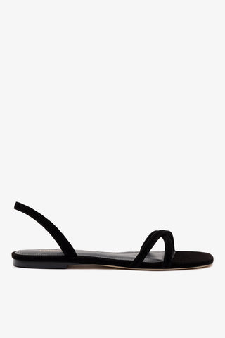 Annie Flat In Black Suede