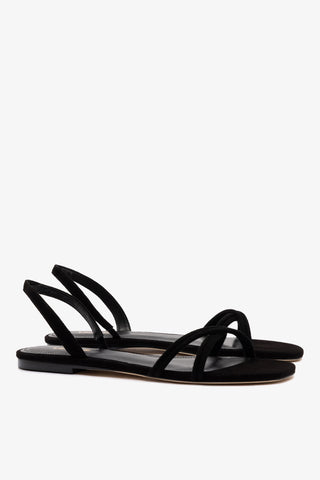 Annie Flat In Black Suede
