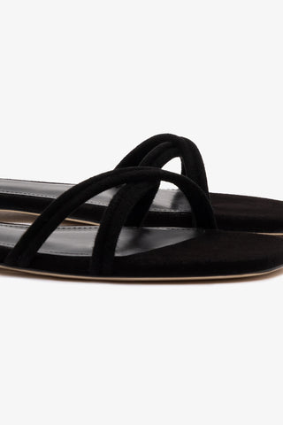 Annie Flat In Black Suede