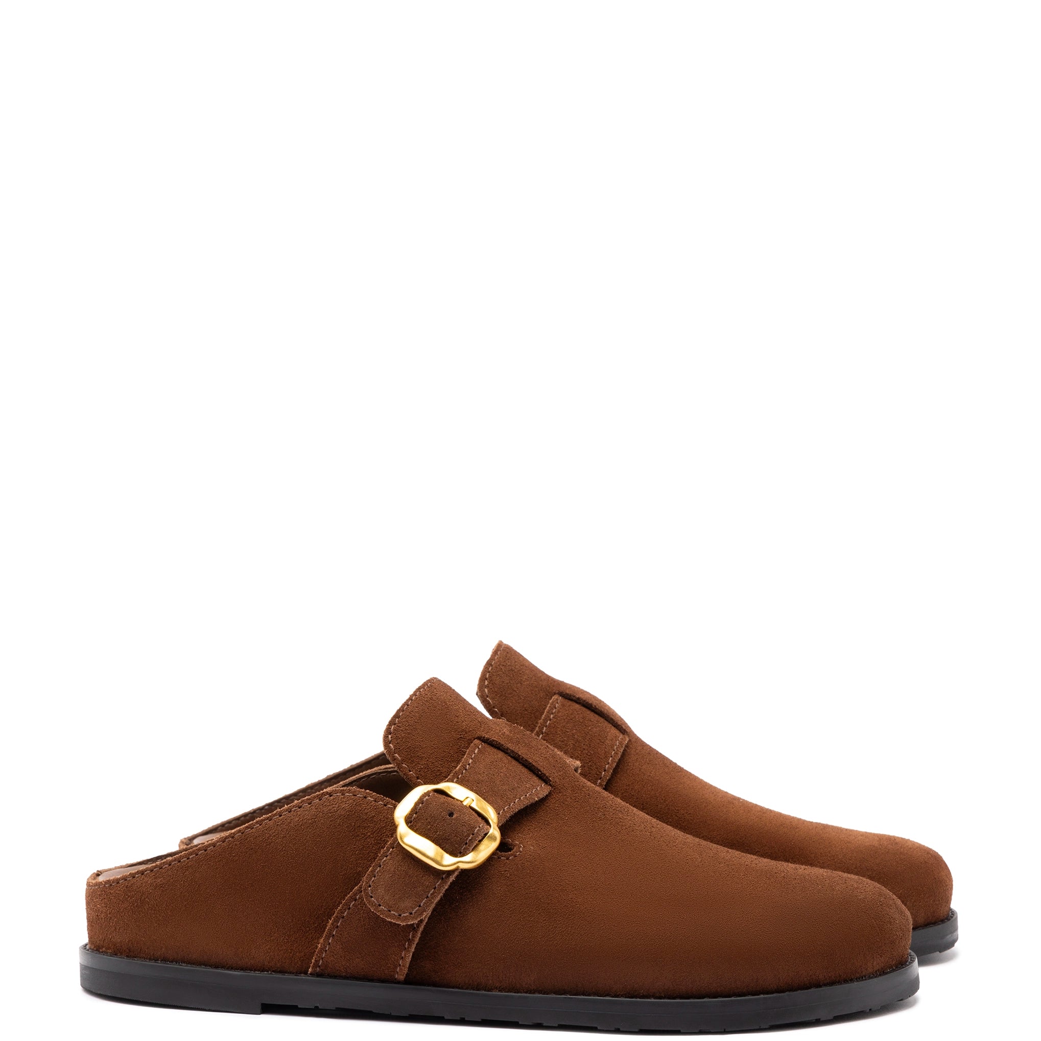 Milan Clog In Brown Suede