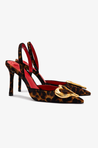 Amore Pump In Leopard Natural Haircalf