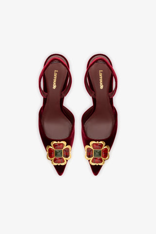 Chrissy Pump In Wine Velvet