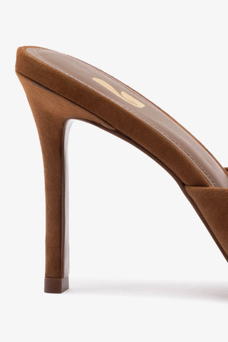 Jasmine Hi Mule In Burnt Umber Suede
