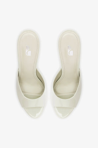 Jasmine Hi Mule Gray Patent Leather Mule Larroudé
