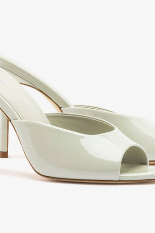 Jasmine Hi Mule Gray Patent Leather Mule Larroudé