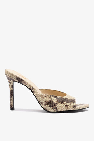Jasmine Hi Mule In Snake Printed Neutral