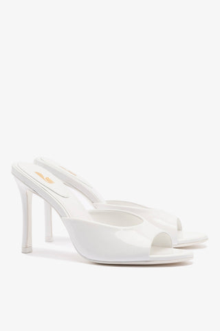 Jasmine Hi Mule In White Leather