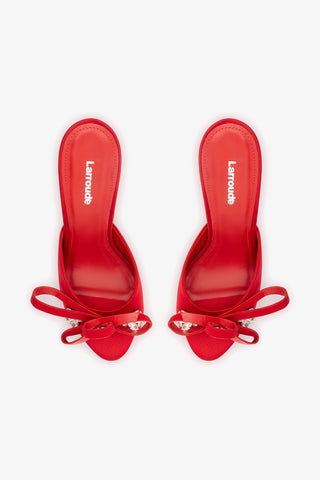 Rosett Mule In Cherry Satin