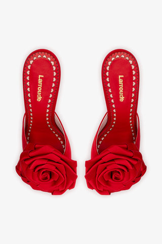 Scarlet Mule In Cherry Satin