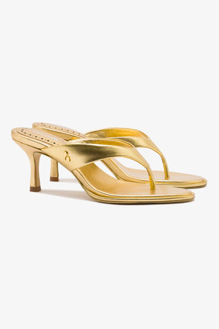 Gaia Sandal In Gold Metallic Leather