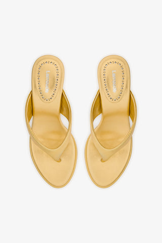 Gaia Sandal In Gold Metallic Leather