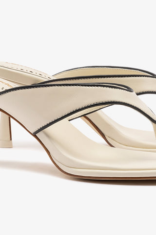 Gaia Sandal In Ivory Leather