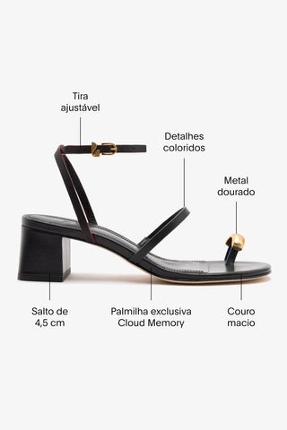 Biarritz Block In Black Leather