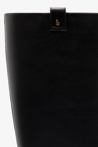 Alexis Flat Boot In Black Leather