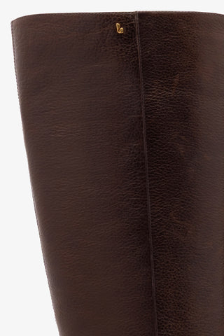 Anne Lugsole Boot In Brown Leather