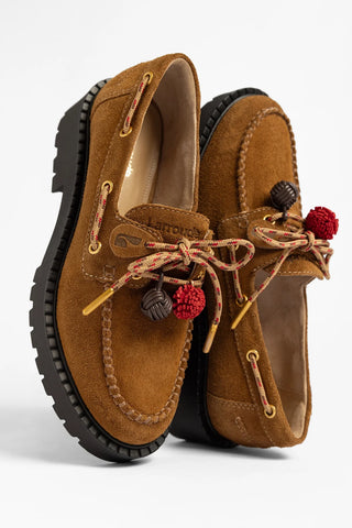 Cyprus Lugsole Loafer Russet Suede Loafer Larroudé