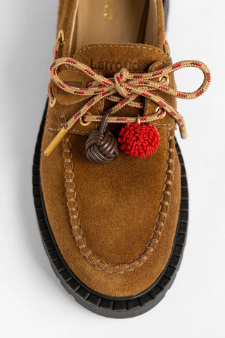 Cyprus Lugsole Loafer Russet Suede Loafer Larroudé
